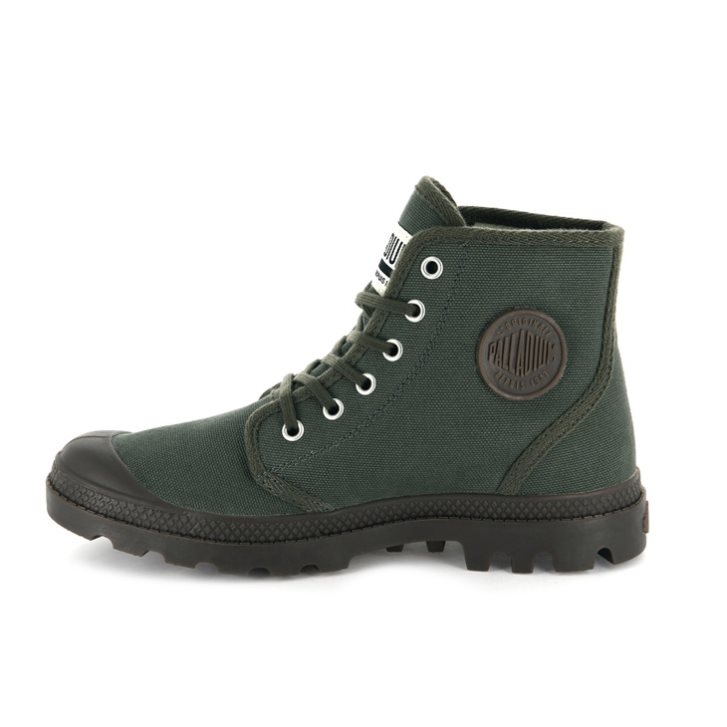 Palladium Pampa Hi Originale High Tops Sneakers Dames Olijfgroen | NL 72RZVEC